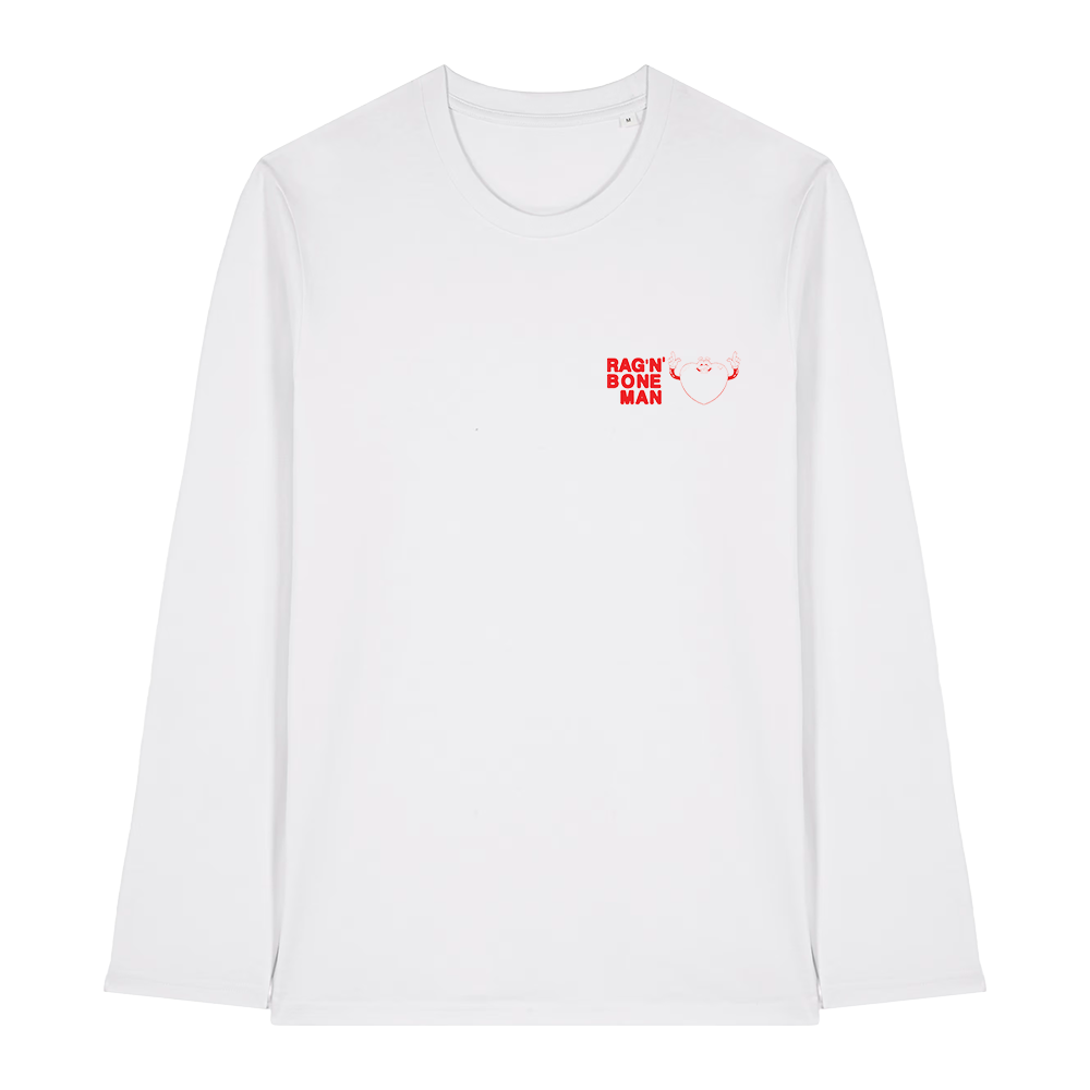 RNBM WDYBI HEART LS WHITE TEE