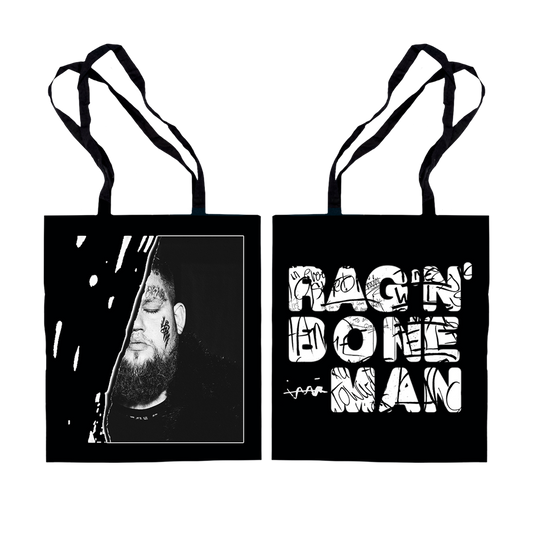 Rag'n'Bone Man Life By Misadventure album lyric black tote bag.