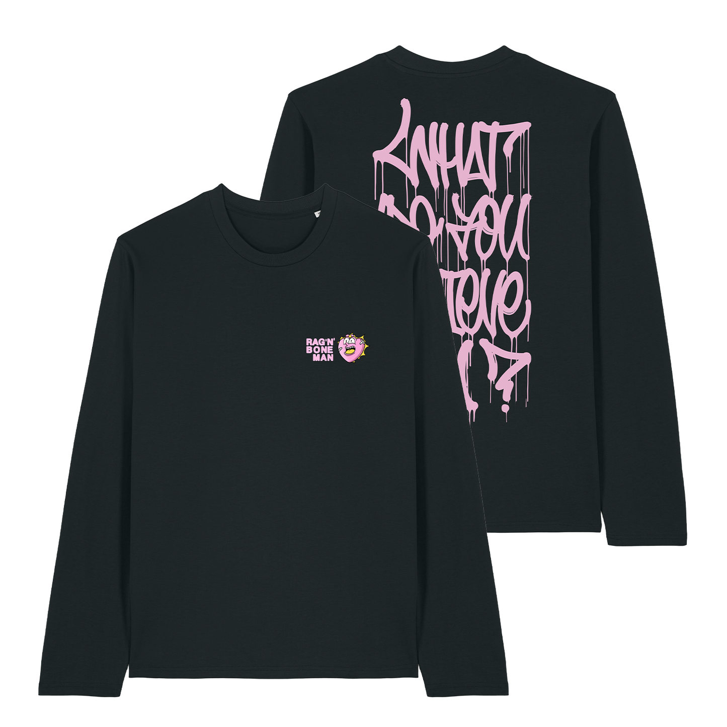 What Do You Believe In? Logo Black Long Sleeve