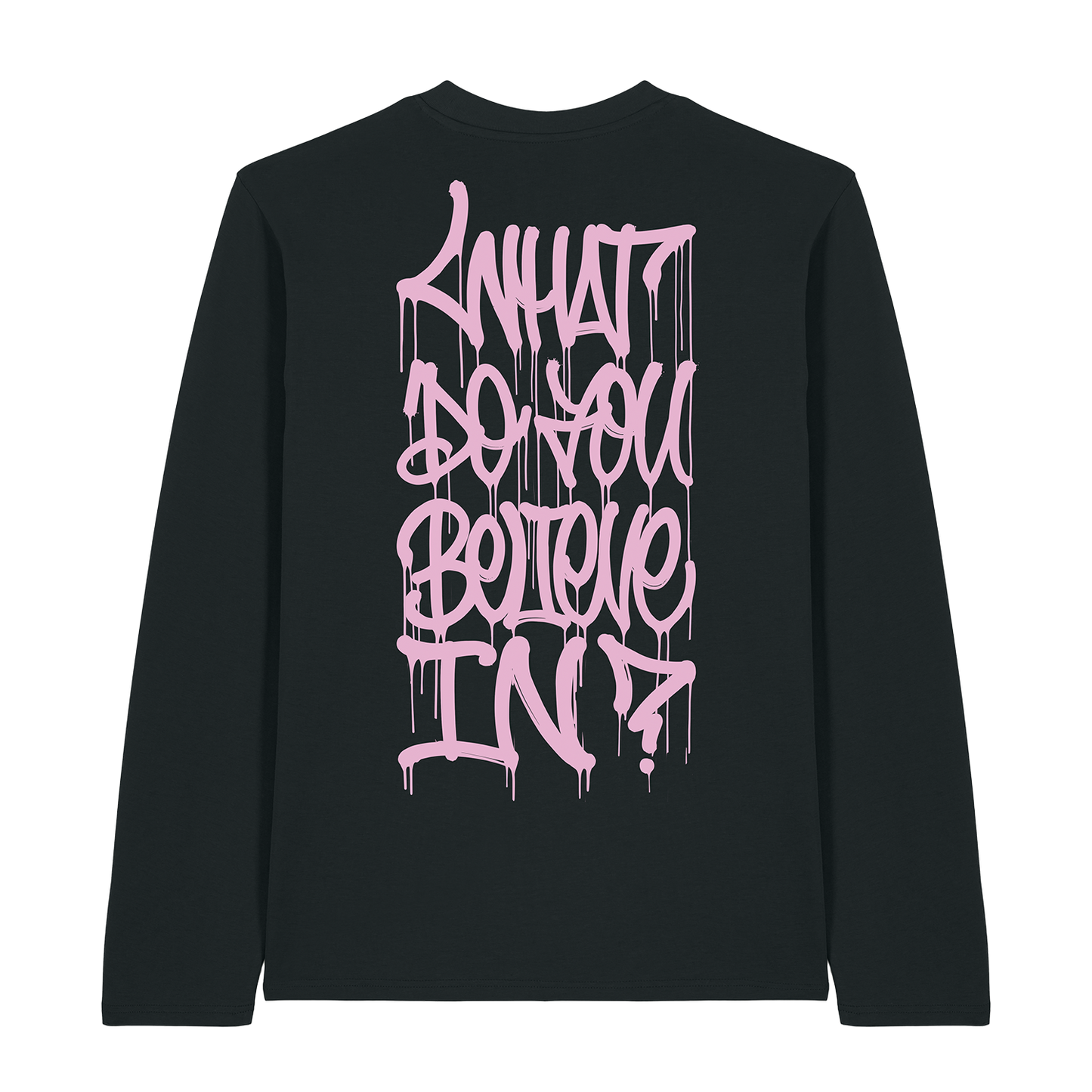 What Do You Believe In? Logo Black Long Sleeve